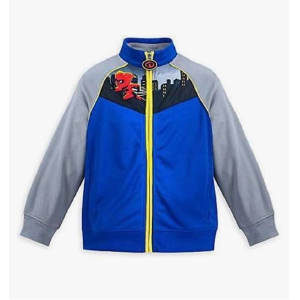 GUC Disney Store / Pixar The Incredibles Dash Zip Track Jacket in Gray & Blue 4